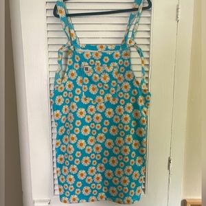 Lucy & Yak Mini Pini Corduroy Daisy Dress - Blue